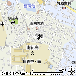和歌山県田辺市学園9周辺の地図
