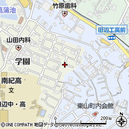 和歌山県田辺市学園15周辺の地図
