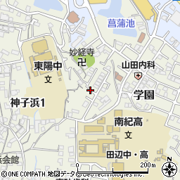 和歌山県田辺市学園30周辺の地図