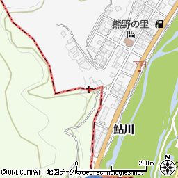 和歌山県田辺市鮎川507周辺の地図
