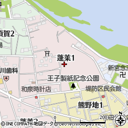 和歌山県新宮市蓬莱周辺の地図