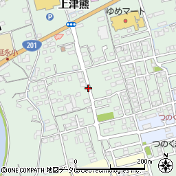 福岡県行橋市上津熊周辺の地図