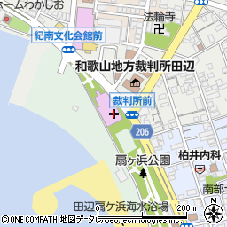 田辺市立　田辺市立武道館周辺の地図