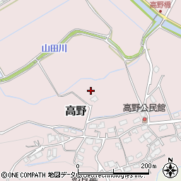 福岡県宮若市高野周辺の地図
