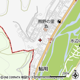 和歌山県田辺市鮎川524周辺の地図