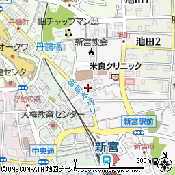 朝日新聞サービスアンカー新宮周辺の地図