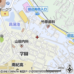 和歌山県田辺市学園21周辺の地図