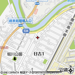 日吉台公民館周辺の地図