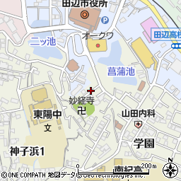 和歌山県田辺市学園26周辺の地図