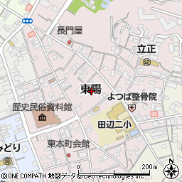 和歌山県田辺市東陽周辺の地図