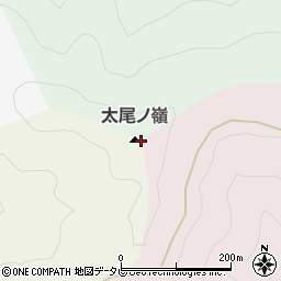 太尾ノ嶺周辺の地図