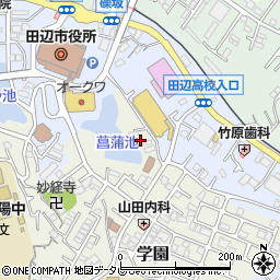 和歌山県田辺市学園24周辺の地図