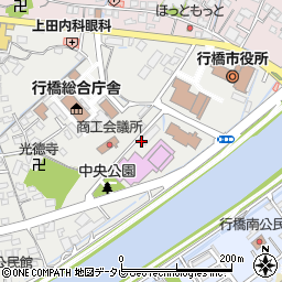 福岡県行橋市中央周辺の地図