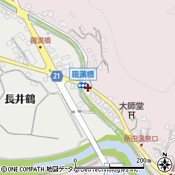 羅漢橋周辺の地図