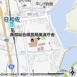 徳島県南部総合県民局美波庁舎　地域創生部総務担当周辺の地図