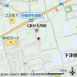 福岡県行橋市中津熊周辺の地図
