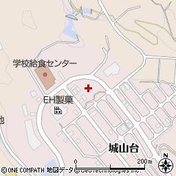 和歌山県田辺市城山台周辺の地図