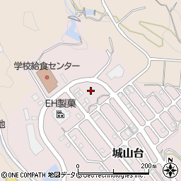 和歌山県田辺市城山台周辺の地図