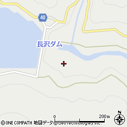 長沢ダム周辺の地図