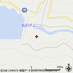 長沢ダム周辺の地図