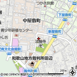 和歌山県田辺市中屋敷町115周辺の地図