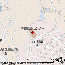 田辺市役所　給食管理室周辺の地図