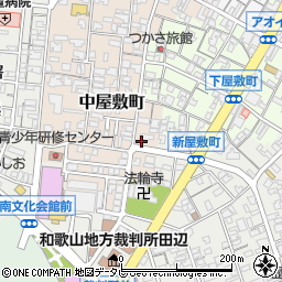 和歌山県田辺市中屋敷町111-4周辺の地図