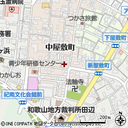 和歌山県田辺市中屋敷町66周辺の地図