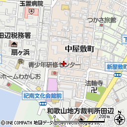 和歌山県田辺市中屋敷町28-1周辺の地図