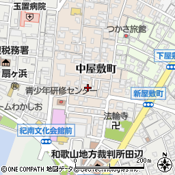 和歌山県田辺市中屋敷町58周辺の地図