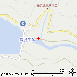 ＹＯＮＤＥＮ（電力）本川電力センター　長沢ダム周辺の地図