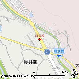 羅漢橋周辺の地図