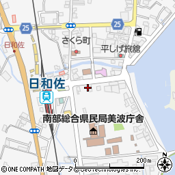 徳島新聞　日和佐専売所周辺の地図