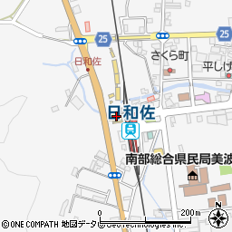 道の駅日和佐周辺の地図