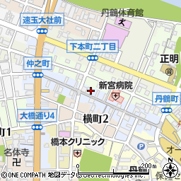 福田時計店　楽器部周辺の地図