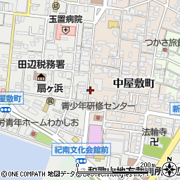 和歌山県田辺市中屋敷町22周辺の地図