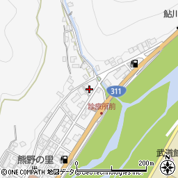 和歌山県田辺市鮎川606周辺の地図