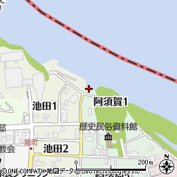 和歌山県新宮市阿須賀1丁目1周辺の地図
