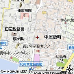 和歌山県田辺市中屋敷町21周辺の地図