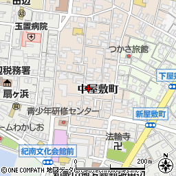 和歌山県田辺市中屋敷町56-5周辺の地図