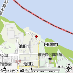 和歌山県新宮市池田1丁目2周辺の地図