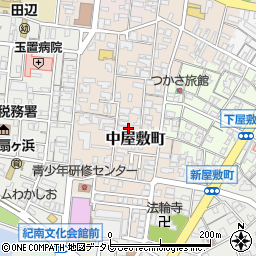 和歌山県田辺市中屋敷町69周辺の地図