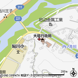 和歌山県田辺市鮎川2628周辺の地図