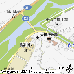 和歌山県田辺市鮎川2577周辺の地図