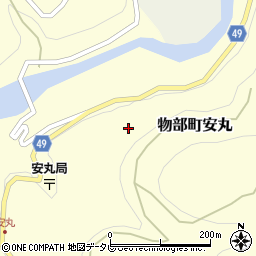 高知県香美市物部町安丸周辺の地図