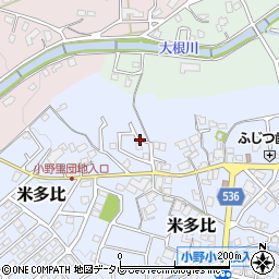 福岡県古賀市米多比周辺の地図