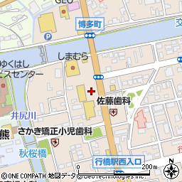 ユニクロ行橋店駐車場周辺の地図