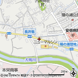 長井鶴周辺の地図