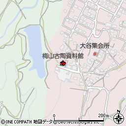 梅山古陶資料館周辺の地図