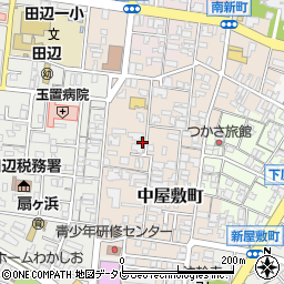 和歌山県田辺市中屋敷町33周辺の地図